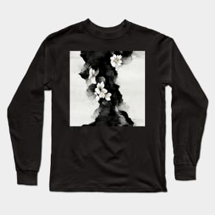 Blossoms and Smoke Pattern Long Sleeve T-Shirt